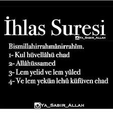 Ayetlerin on kez tekrar edilmesiyle ezber zinciri oluşturulmaktadır. Bugun Kim Ihlas Suresi Okudu Amin Diyenlerden Allah Razi Olsun Meal Allah Guzel Soz Dualar
