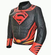 Bestzo Men S Fashion Motorcycle Superman Real Leather Jacket Black Red Review Leather Jacket Black Real Leather Jacket Leather Jacket