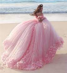 Oder du bist auf eine hochzeit eingeladen. Rosa Blume Brautkleider A Line Hochzeitskleid Abendkleid Ballkleid Langer Zug Ballkleid Ballkleid Lang Hochzeitskleid