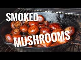 Olive oil and covered w/water. Smoked Mushrooms With Garlic Dip English Bbq Video 0815bbq Youtube
