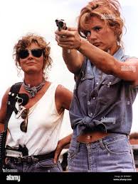 THELMA AND LOUISE - 1991 UIP film with Susan Sarandon at left and Geena  Davis Stock Photo - Alamy