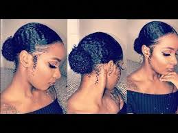 Slick Down Middle Part Bun Protective Style Natural Hair Youtube Cuteshort Natural Hair Ponytail Natural Hair Styles Natural Hair Styles For Black Women