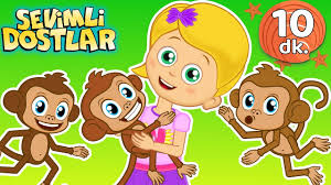 Sevimli Dostlar Bebek Sarkilari 2019 Bes Kucuk Maymun Adisebaba Kids Songs And Nursery Rhymes Youtube