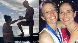 Soccer star megan rapinoe, who was recently made the face of victoria secret, is facing some … Megan Rapinoe Et Sue Bird Annoncent Officiellement Leurs Fiancailles Sur Instagram Tetu