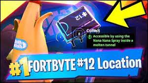 Video Fortbyte 12 Location Accessible By Using The Nana Nana Spray Inside A Molten Tunnel Fortnite On Minijogos Com Br