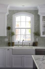 Love The Sink Window Crown Molding And Cabinets Kitchen Backsplash Designs Kitchen Sink Design Interior Design Kitchen