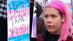 Albertans rally in support of trans rights at the legislature Sunday