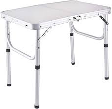 Amazon Com Yiren Lightweight Adjustable Portable Aluminum Camping Folding Table With Carry Handle Kitchen Folding Table Folding Camping Table Camping Table
