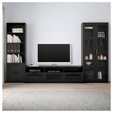 Brimnes Tv Storage Combination Glass Doors Black 126x16 1 8x74 3 4 Ikea Tv Storage Brimnes Entertainment Center