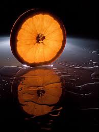 Black And White Orange Slice Orange Slice Reflection Photography Still Life Photography Fruit Photography