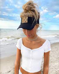 Upcycle Gucci Visor Recycled Designer Hat Tennis Visor Golf Visor Messy Bun Hat Man Bun Visor Hat Hairstyles Visor Hairstyles Hat Hairstyles