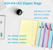 6-Pack B4 Size Mesh Zipper Bags | PVC Document Pockets For Office & Home  Organization