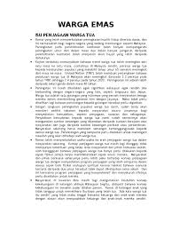 Pelecehan intelektual masyarakat luas, pembodohan dan penyesatan! Penulisan Karangan Spm Isu Warga Emas