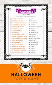 A movie trivia game, with easy halloween trivia questions and answers, is, therefore, a must for every halloween party. Halloween Trivia Print Lil Luna