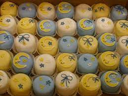 Pretty Little Petit Fours Baby Boy Cupcakes Baby Shower Cakes Baby Boy Cakes