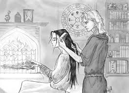 Haircombing Scene Fanfic Devotion By Elenazambelli Traditional Art Drawings Fantasy C 2018 Elenazambelli Taking Care Of Art Drawing Challenge Art Drawings