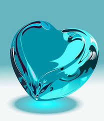 A Teal Colored Glass Heart In 2020 Heart Wallpaper Blue Heart Glass Heart