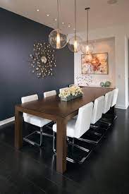 The wallpaper is beautiful and goes quite well with the existing paint in this room but still helps to punctuate the dining room from the adjacent. 75 Beautiful Dining Room With Blue Walls Pictures Ideas July 2021 Houzz