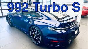In its headlining s guise, the new turbo looks familiarly purposeful and muscular in the metal. Full Walk Around On This 2021 992 Turbo S In Gentian Blue Youtube Live Video Youtube