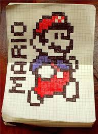 Biro Mario Gaming Gear Graph Paper Drawings Paper Drawing Graph Paper
