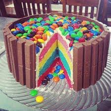 Pour Mon Anniversaire Je Veux Ca D Gateau Au Kit Kat Gateau Multicolore Gateau Kitkat