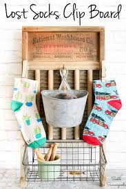 A great vintage washboard that has just the right aged look. Washboard Decor And Missing Socks Hanger For The Laundry Room