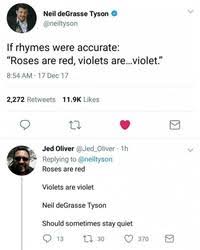 It is currently available on itunes, google play, amazon, and spotify. Neil Degrasse Tyson Roses Are Red Violets Are Blue Know Your Meme