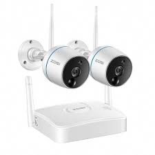 Zosi 4 Channel 1080p Nvr Security Camera System With 2 Wireless Bullet Cameras Zhs A2120w W Us The Home Depot In 2020 Wireless Security Camera System Security Camera System Cctv Security Cameras