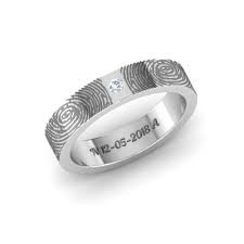 Fingerprint Ring Platinum Platinum Love Bands For Him
