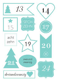 Lade dir hier den bogen mit den zahlen 1 bis 24 für deinen adventskalender herunter! Free Printable Friday Zahlen Fur Den Adventskalender Rosanisiert