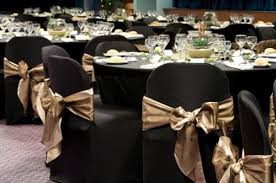 Unique Wedding Reception Decoration Ideas Gold Wedding Reception Gold Wedding Decorations Receptions Black Chair Covers