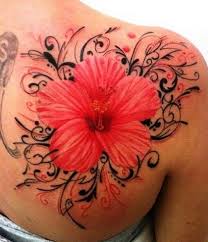 Tropical Flower Tattoos Shoulder Justin Chambers Tattoos Pictures Images Hibiscus Tattoo Tattoos Hibiscus Flower Tattoos