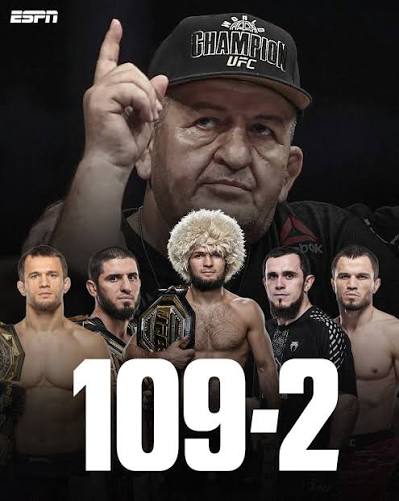 The current combined record of Team Khabib is absolutely ridiculous 😳 One  man's vision. Father's Plan 🙌