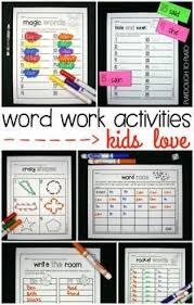 Word Work Activities Editable Word Work Activities Word Work Kindergarten Word Work Stations
