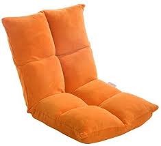 Merax Fully Adjustable Fiveposition Multiangle Floor Lazy Man Chair Sofa Video Gaming Chair Orange Check Out Floor Chair Folding Beach Chair Cushions On Sofa