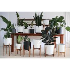 8 plant stands & standing planters you can shop now. Fox Fern Modern 12 In Matte White Fiberstone Planter With Drainage Fits Plant Stand Pp Round L Mw The Home Depot