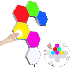 Explore designs from the nanoleaf community. Hexagon Wall Light Multicolored Smart Led Wall Light Panels Touch Sensitive Rgb Night Light Diy Geometry Splicing Modular Light For Bedroom Living Gaming Room Hallway Party Decor 6 Pack Fixed Color Amazon Com
