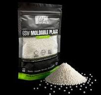 Moldable thermoplastic beads - White 100g | Plastic pellets