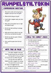 Rumpelstiltskin coloring pages, word searches, mazes and more. Rumpelstiltskin Esl Reading Comprehension Worksheets