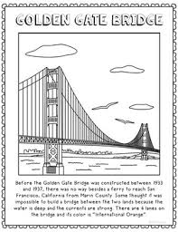 Make a fun coloring book out of family photos wi. Golden Gate Bridge Informational Text Coloring Page Craft Or Poster