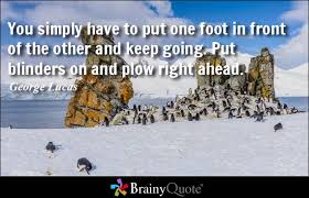 You Simply Have To Put One Foot In Front Of The Other And Keep Going Put