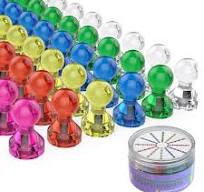 Push Pin Magnets - Tiergrade 60 Pack 7 Assorted Color Strong, Office, Use  at Kitchen Home and School Classroom, for Refrigerator Dry Erase Board and  ...