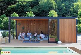 Pool House Abri Jardin En Aluminium Bois Traite Et Verre Maluwi 20 M Abri De Jardin Maison Piscine Moderne Abris De Jardin Design