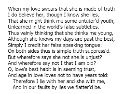 Shakespearean Sonnet 138 Sonnets Shakespeare Sonnets Quotations