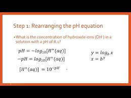 (i) the temperature of the solution. How To Calculate Hydroxide Ion Oh Concentration From Ph Youtube