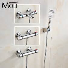 Wall Mounted Chrome Thermostatic Shower Mixer Thermostatic Faucet Shower Taps Automatic Temperature Control Water Valve Affiliate