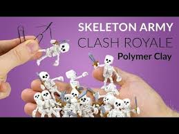 The skeleton army card is unlocked from the bone pit (arena 2). Skeleton Army Clash Royale Polymer Clay Tutorial Wooden Guild Polymer Clay Halloween Polymer Clay Tutorial Polymer Clay Diy
