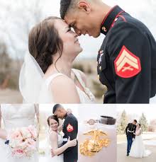 If you're having a first look, all of these can be completed before the ceremony. Navy Blush Marine Corps Wedding Mitchell Sd Wedding Photographer Martez And Megan Emma Christine Photography