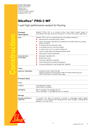 Sikaflex Pro 3 Wf_20082202 En Manualzz Com