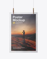 Crumpled A3 Poster Mockup In Stationery Mockups On Yellow Images Object Mockups
